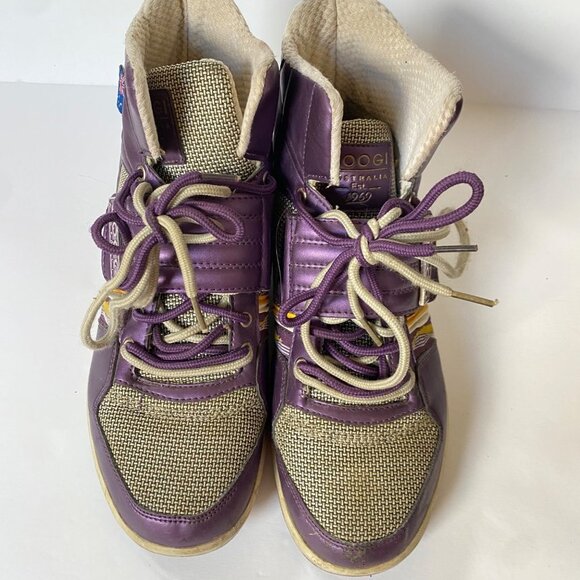 Vintage Coogi Australia Purple Leather Hi Fashion Sneakers Men's Shoe 8 EUR 41 - Picture 6 of 12